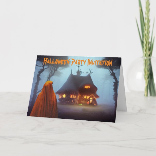 Invitation à une soirée Halloween. Carte (Devant)