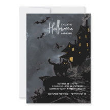 Invitation à une soirée Halloween dans une maison 