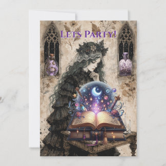 Invitation à une soirée Halloween Dark Academia go