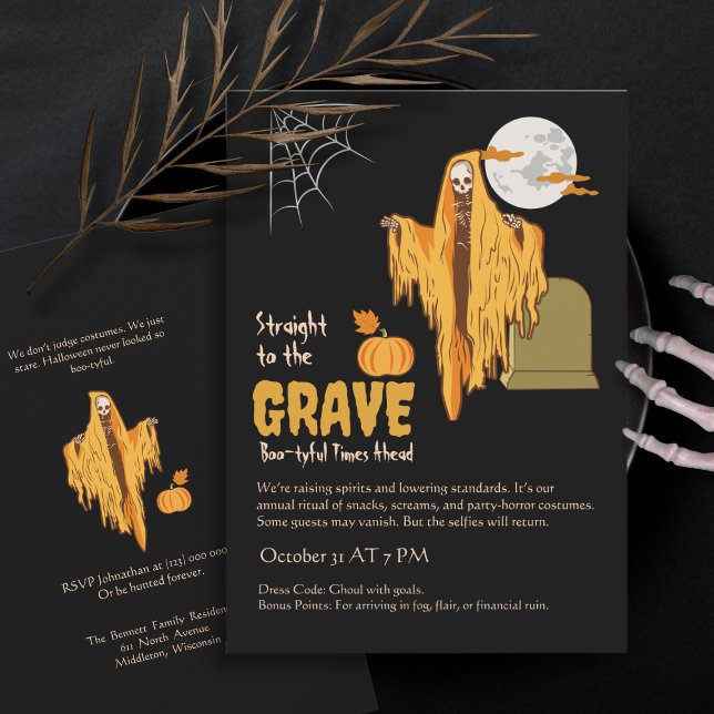 Invitation à une soirée Halloween | Invitation hum (Créateur téléchargé)
