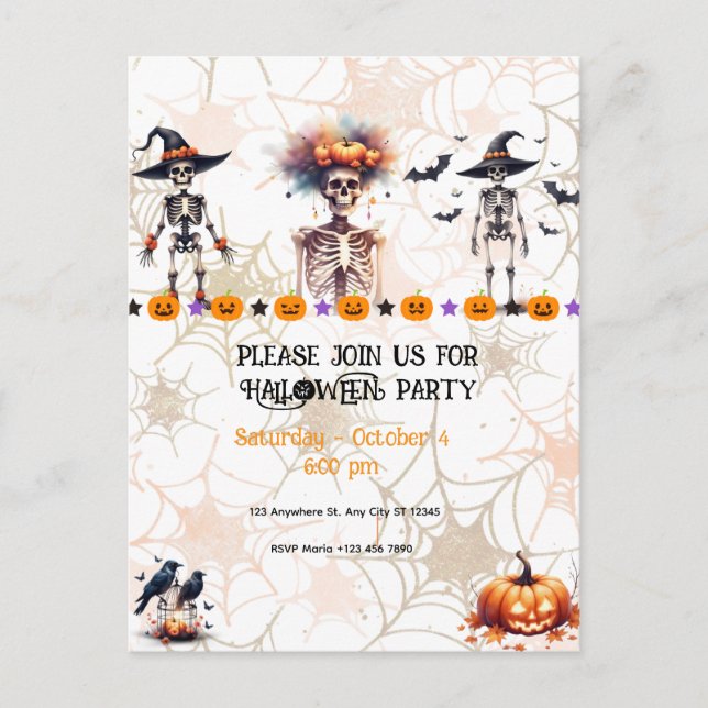 Invitation à une Soirée Halloween – Soirée Spécial (Devant)