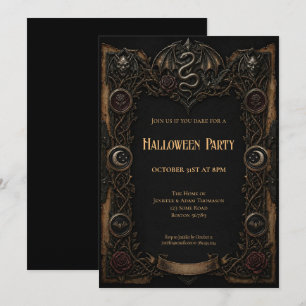 Invitation à une soirée Halloween vintage