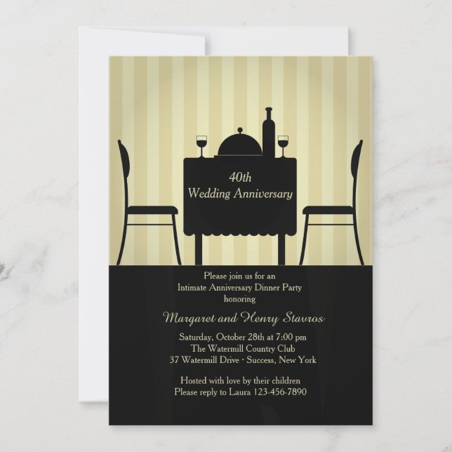 Invitation à une soirée intime (Devant)