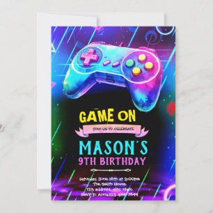 Invitation à une soirée jeux en lumières