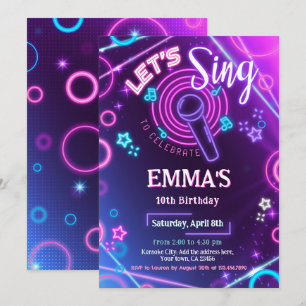 Invitation à une soirée karaoke