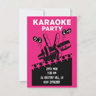 Invitation à une soirée karaoke