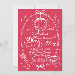 Invitation à une soirée karaoke pour un anniversai