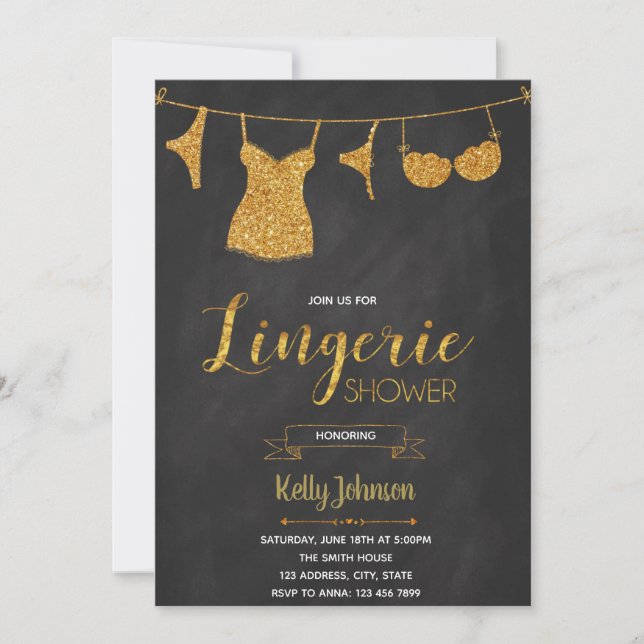 Invitation à une soirée lingerie (Devant)