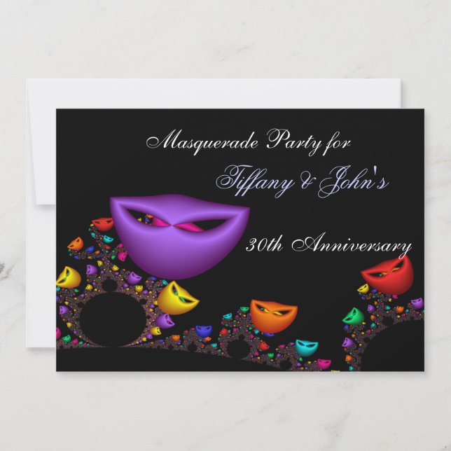 Invitation à une soirée masquée fantastique (Devant)