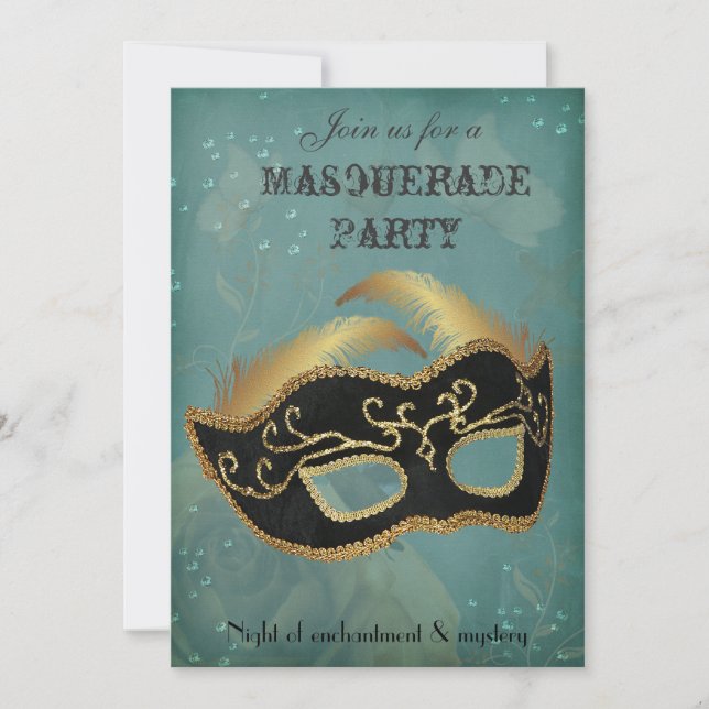 Invitation à une soirée masquée Fantastique (Devant)
