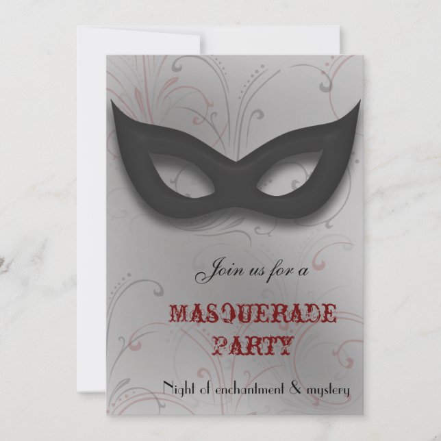 Invitation à une soirée masquée Fantastique (Devant)
