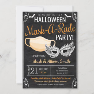 Invitation à une soirée masquée Halloween