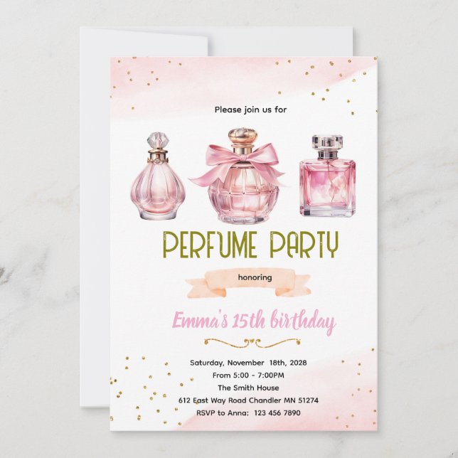 Invitation à une soirée parfum (Devant)