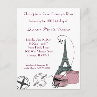 Invitation à une soirée parisienne
