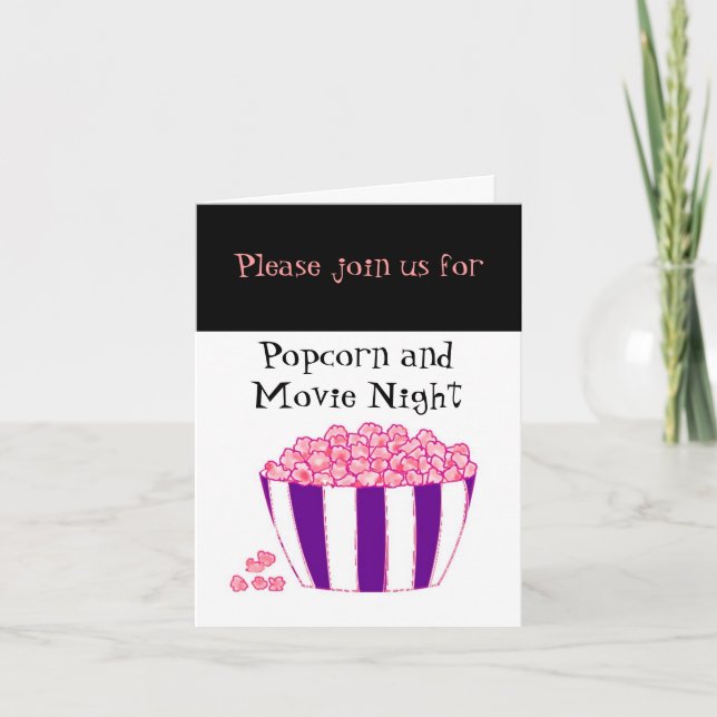 Invitation à une soirée popcorn et cinéma (Devant)