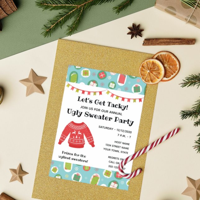Invitation à une soirée pull de Noël laid (Créateur téléchargé)