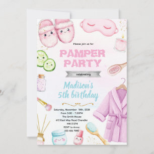 Invitation à une soirée pyjama de détente dans un