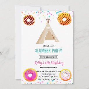 Invitation à une soirée pyjama Donut