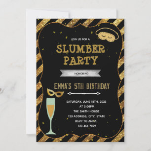 Invitation à une soirée pyjama du nouvel an