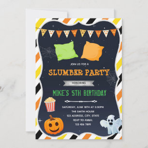 Invitation à une soirée pyjama Halloween