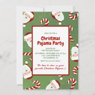 Invitation à une soirée pyjama pour adultes Sucre