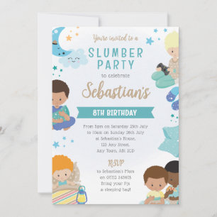 Invitation à une soirée pyjama pour garçons – Pyja