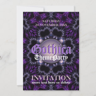 Invitation à une soirée thématique Purple Gothic M