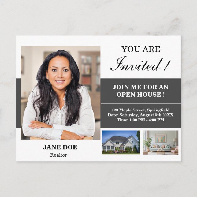 Invitation à une visite de maison ouverte de biens (Devant)