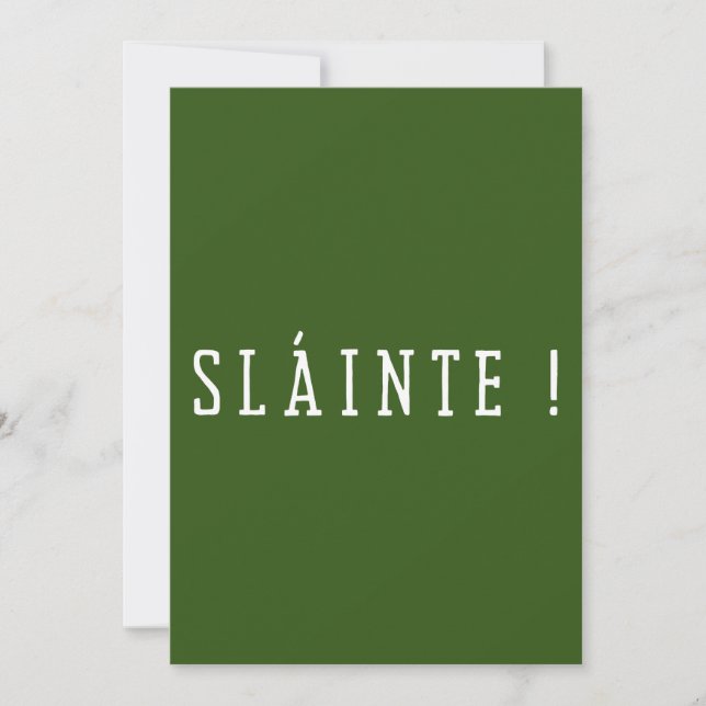 Invitation À votre santé - St Patrick Day (Devant)