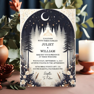 Invitation À Witch Magical Dream Mystical Stars Moon Mariage