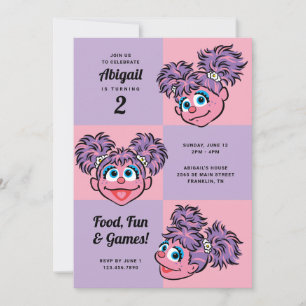 Invitation Abby Cadabby Filles roses et violettes Anniversa