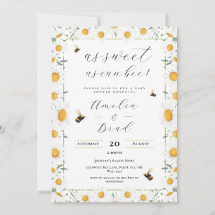 Invitation Abee Baby shower Blanc Maisies Maman À Être Douce