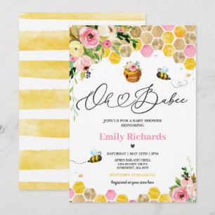 Invitation Abee Baby shower Oh Babee Maman À Être Baby shower
