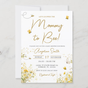 Invitation Abee Fleur sauvage maman à Abee Baby shower