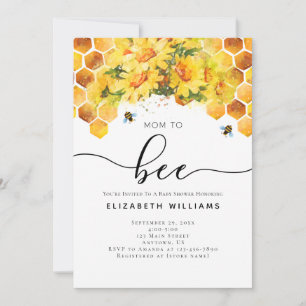 Invitation Abee Moderne Aquarelle Maman À Être Baby shower