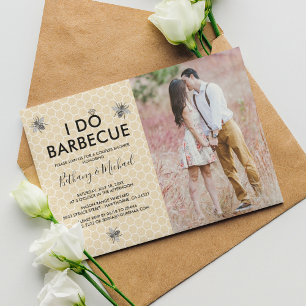 Invitation Abeille à Miel Rustique Photo Engagement Je Fais d