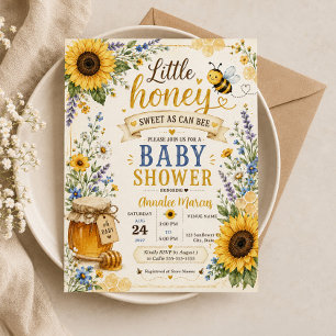 Invitation Abeille douce Fleur de tournesol Fleur sauvage