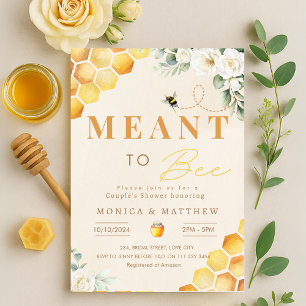 Invitation Abeille signifie pour les couples d'abeilles