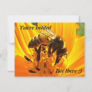 Invitation Abeille sur une fleur