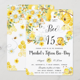 Invitation Abeilles mignonnes tellement doux à abeille 15 Ann