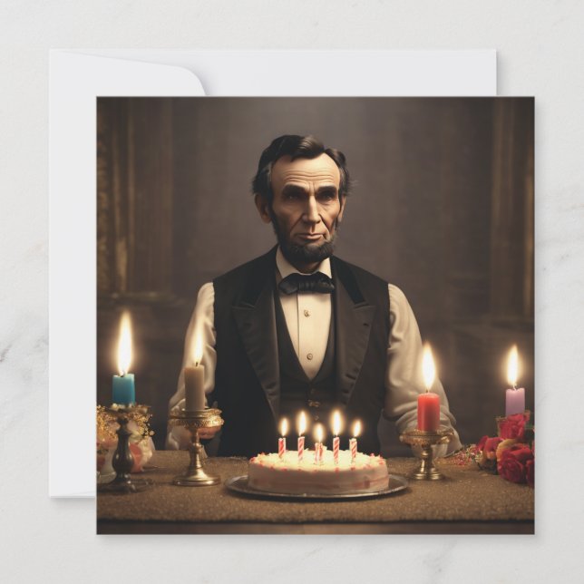 Invitation abraham lincolns anniversaire (Devant)
