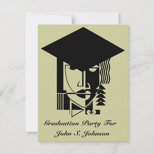 Invitation Abrégé sur diplômé d'invitations de fête de remise (Devant)
