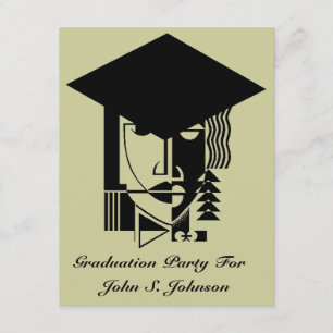 Invitation Abrégé sur diplômé d'invitations de fête de remise