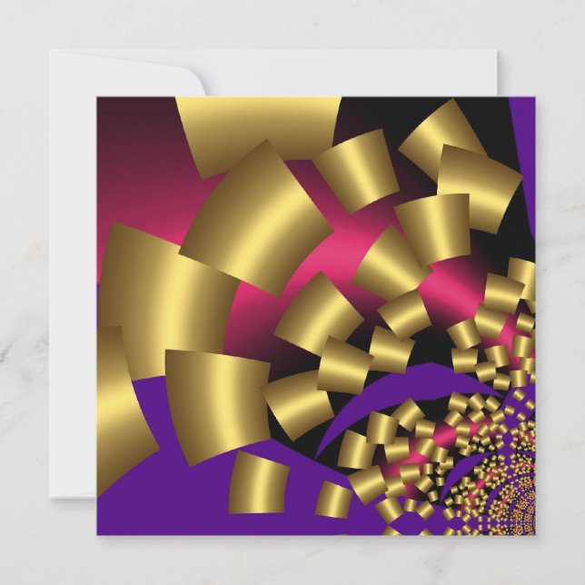 Invitation Abstract Gold Confetti (Devant)