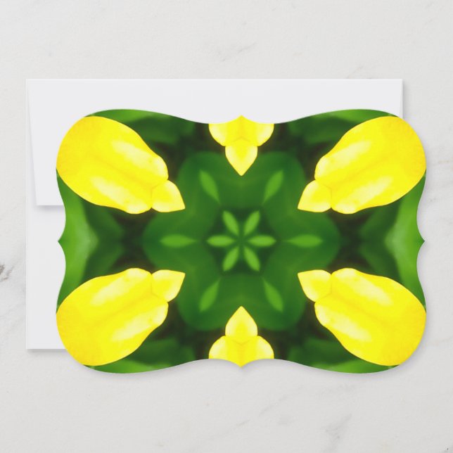INVITATION ABSTRACT YELLOW AND GREEN DRAWING. SAMER BRASIL. 3 (Devant)