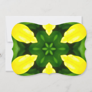 INVITATION ABSTRACT YELLOW AND GREEN DRAWING. SAMER BRASIL. 3