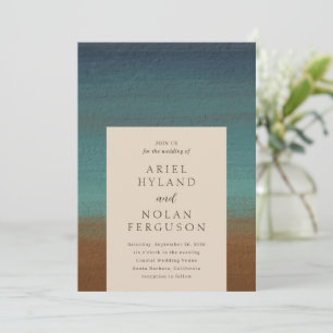 Invitation Abstrait Coastal Chic Mariage moderne