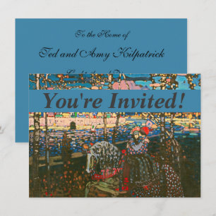 Invitation Abstrait Kandinsky équitation Couple coloré