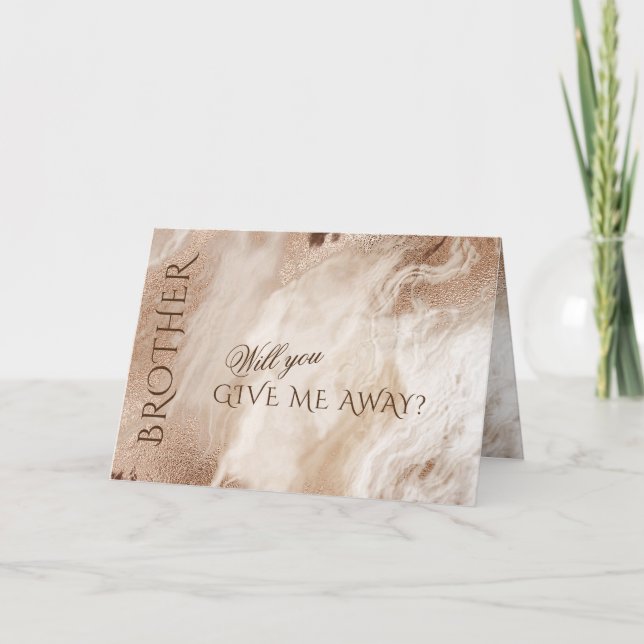 Invitation Abstrait Or Élégant Me Donnerez-Vous (Devant)