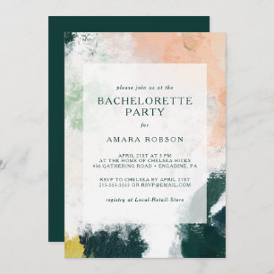Invitation Abstraite de la Bachelorette Colorée